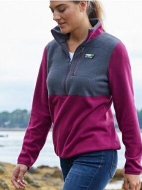 LL Bean Women's Classic Color-block Mountain Fleece/ size M